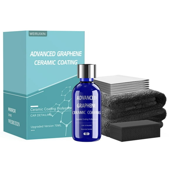 Advanced Graphene Ceramic Coating for Cars(70ML),12H Graphene Coating for Auto Car Detailing,10  Years of Long Lasting Car Protection,Gloss Hydrophobicty Anti Scratch