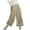 Khaki, variant on fnnxnal 2025 Trendy Dark Gray Capri Pants for Women Summer Elastic Waist Dressy Casual Cotton Linen Capris with Pockets Ladies S Womens Comfortable Stylish Capri Pants