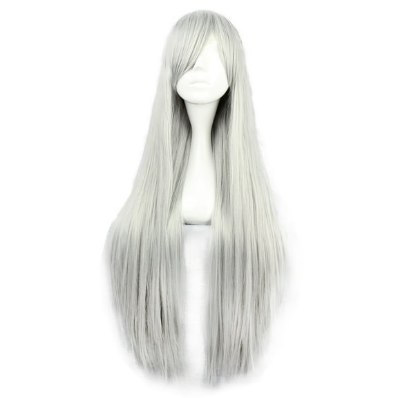 Unique Bargains Human Hair Wigs for Lady 31" Wigs for Women Wig Cap Long Hair