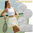thumbnail image 5 of SEANATIVE Womens Tennis Skirt Pleated Athletic Skirts with Pockets High Waist Golf Pickleball Skort Sports Tummy Control Workout Mini Skirts, XL, Easter Egg Chick Pattern White, 5 of 7