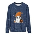 thumbnail image 4 of Neewe Crewneck Halloween Sweatshirt Women Round Neck Casual Oversized Pullover Hoodies Long Sleeve Blouse Tops, 4 of 9