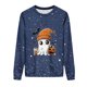 thumbnail image 4 of Heisall Womens Hoodies Halloween-themed Sparkling Print Round Neck Long Sleeve Fleece-lined Casual Sporty Fashion Sweatshirts, 4 of 9