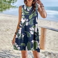 thumbnail image 2 of Ruyang Women's Summer Dresses 2024 Beach Casual Sleeveless Floral Print Tank Loose Sundress with Pocket Summer Casual Mini Dresses, 2 of 4