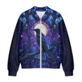 thumbnail image 4 of DISNIMO Raven Printed Jackets for Women Long Sleeve Sweatshirts V Neck Outwear Zip Up Jackets with Pockets, S, 4 of 7