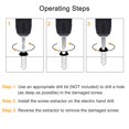 thumbnail image 4 of Unique Bargains #0 1/4' Hex Shank Chrome Plated High Speed Steel Damaged Screw Extractor 4 Pack, 4 of 5