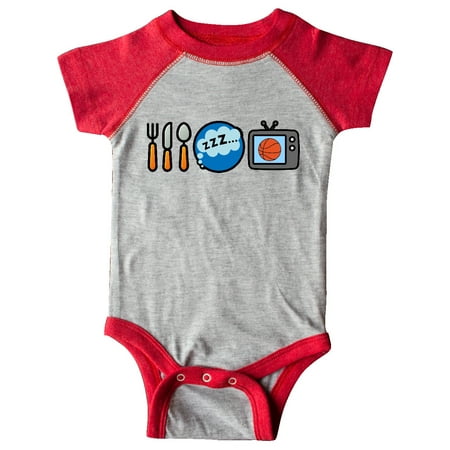 

Inktastic Eat Sleep Watch Basketball Gift Baby Boy Bodysuit