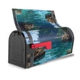 thumbnail image 3 of Yiaed Tropical Paradise Window View Print Mailbox Covers, Magnetic Mailbox Cover, Mail Box Covers for Garden Outdoor Decor Box Covers-21x18 in, 3 of 8