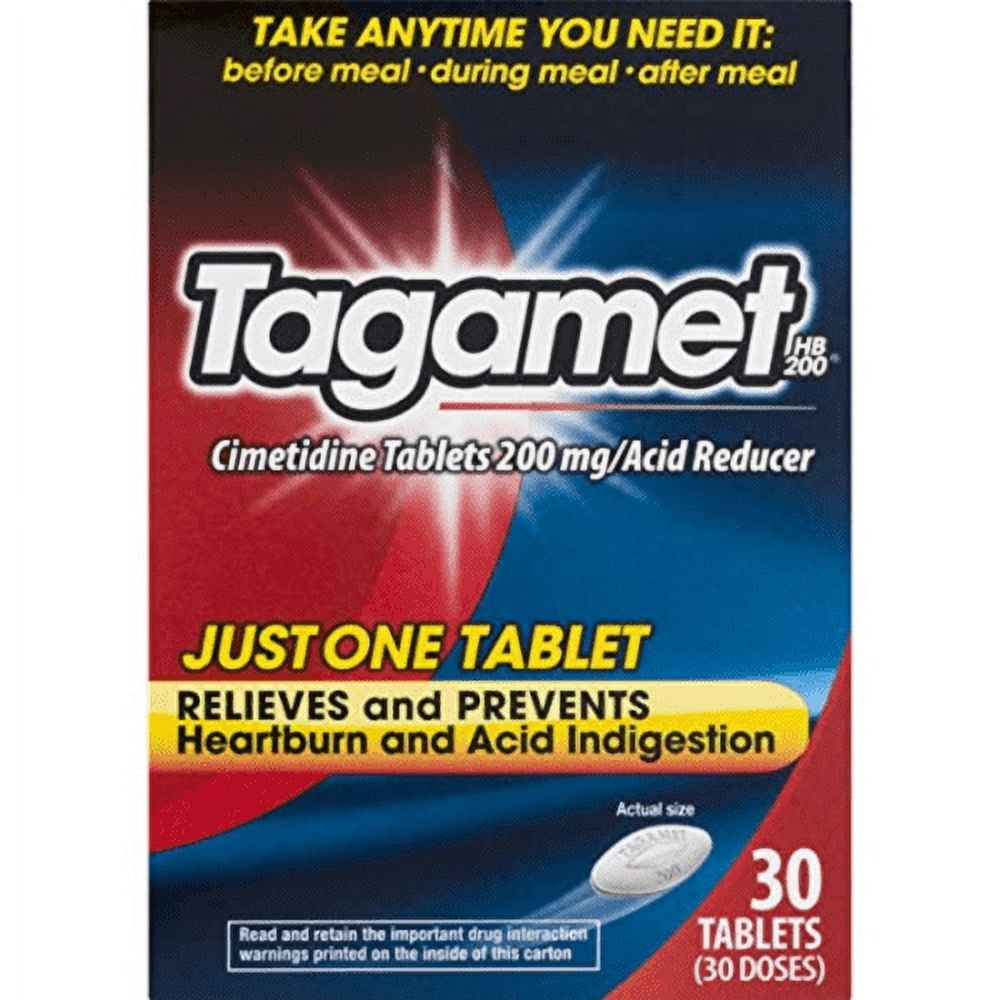 Tagamet HB 200 Acid Reducer, 200 mg tablets 30 ea (Pack of 6)