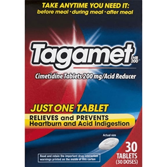 Tagamet HB 200 Acid Reducer, 200 mg tablets 30 ea (Pack of 6)