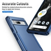 Allytech Google Pixel 7A Case 6.1 - Heavy Duty Shockproof Protective Anti-Scratch Slim Fit Dual Layers Hybrid Back Cover Shell Case for Google Pixel 7A - Blue