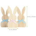 thumbnail image 2 of 3 Pcs Rabbit Wooden Sign Decoration DIY Bunny Cutouts Easter Decorations Emblems Paper Kids Safety Party Favor Office, 2 of 6