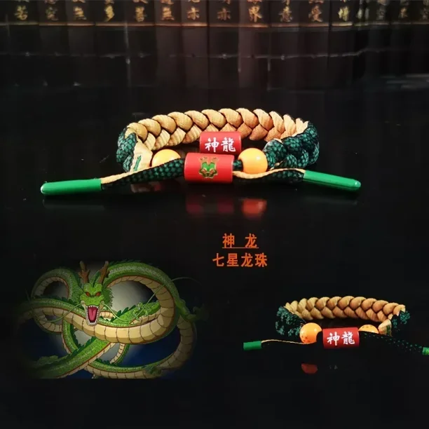 Figuras de acción de DRAGON BALL tejidas a mano, Goku, Sun, Vegeta, Saiyan, pulsera de cuerda, regalo de cumpleaños para niños, accesorios de decoración de Navidad