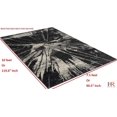 thumbnail image 4 of Beige/Black Splash Abstract Explosion Pattern Distressed- Modern Vintage Area Rug, 4 of 7