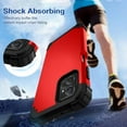thumbnail image 2 of Dteck for Motorola G Power (2023) Armor Case, 3 in 1 Heavy Duty Shockproof Hybrid Hard PC Soft Rubber Drop Protection Slim Fit Hybrid Protective Cover Case, red, 2 of 6