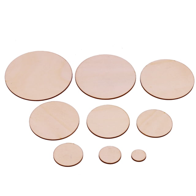 Piezas de madera redondas para el día de San Valentín Decoración del hogar Piezas de madera pintadas a mano para niños Accesorios Dibujo Graffiti Piezas delgadas de madera