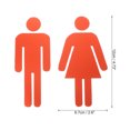 thumbnail image 2 of Uxcell Bathroom Sign, Acrylic Restroom Men's and Women's Gender Sign, Red 1 Set, 2 of 6