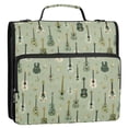 thumbnail image 5 of FORMRS Zipper Binder with Shoulder Strap 2-inch Ring 500 Sheet Capacity File Bag, Green Floral Guitar Pattern, 5 of 5