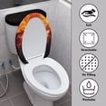 thumbnail image 3 of HELLHERO Flame Pattern Elastic Fabric Toilet Cover & Dust-Proof Toilet Lid Cover & Adjustable for Gift Elastic Bottom, 3 of 8