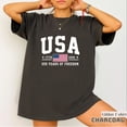 thumbnail image 2 of 250th Anniversary USA Shirt, 1776-2026 America 250 Tshirt, 4th of July Outfits for Women, Patriotic Womens Shirt, 2 of 7