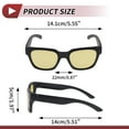 thumbnail image 4 of 1 juego de gafas de motocicleta anti-reflejo Tri-Acetato de celulosa PC UV400 gafas de sol para deportes al aire libre para motocross, bicicleta de tierra, ATV, lente amarilla, marco negro, 4 of 6