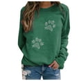 thumbnail image 2 of POROPL Ladies Sweatshirts Plus Size Long Sleeve Sweatshirt Printed Pullover Tops 2XL, 2 of 3