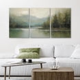 thumbnail image 2 of PixonSign Canvas Print Wall Art Set Emerald Green Pastel Pine Tree Forest Nature Wilderness Illustrations Modern Art Decorative Rustic Relax/Calm Colorful for Bedroom - 16"x24"x3, 2 of 5