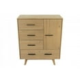 thumbnail image 3 of Limari Home Claire Contemporary Veneer Wood and Metal Chest in Walnut Natural, 3 of 10