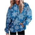 thumbnail image 1 of Pntutb Moda Mujer Navidad Impreso Bolsillo Blusa De Manga Larga Casual tops Sweatershirt Botón Sudaderas Con Capucha Pntutb Pntutb-1673, 1 of 4