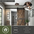 thumbnail image 2 of Colton 12-in W Brown Wood Cage Flush Mount Ceiling Light Fixture, 2 of 10