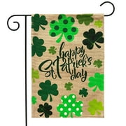 Briarwood Lane St. Patrick's Day Shamrocks Burlap Garden Flag