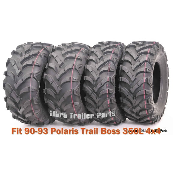 Set 4 WANDA ATV tires 25x8-12 & 25x12-10 for 90-93 Polaris Trail Boss 350L 4x4