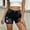 Black, variant on Women High Waisted Skinny Stretchy Denim Shorts Casual Summer Frayed Raw Hem Distressed Ripped Short Jeans with Button Zipped Light Blue