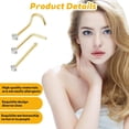 thumbnail image 3 of Gold Nose Stud, 15 Pcs Gold Nose Piercing Set, Nose Stud Golds For Women And Men, Nose Piercing Jewelry For Daily Wear And Parties, 0.8x7mm Studs And 0.8x8mm Rings, 3 of 7