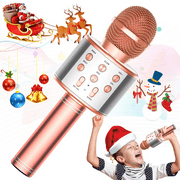 FORZERO Wireless Karaoke Microphone Bluetooth, 3 in 1 Wireless Portable Handheld Mic Karaoke Machine for Christmas Home Birthday Party, Voice Disguiser Karaoke Microphone for Kids