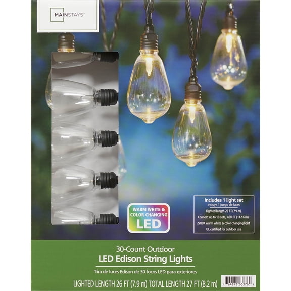 MS 30CT Color Changing Edison Lights