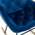 thumbnail image 4 of Comfortable Rocking Chair Accent Chair for Elderly and Adults, Home Rocking Accent Chair for Leisure Time, Modern Comfy Single Sofa Chair Rocker Armchair for Bedroom Living Room Office, Navy, 4 of 7