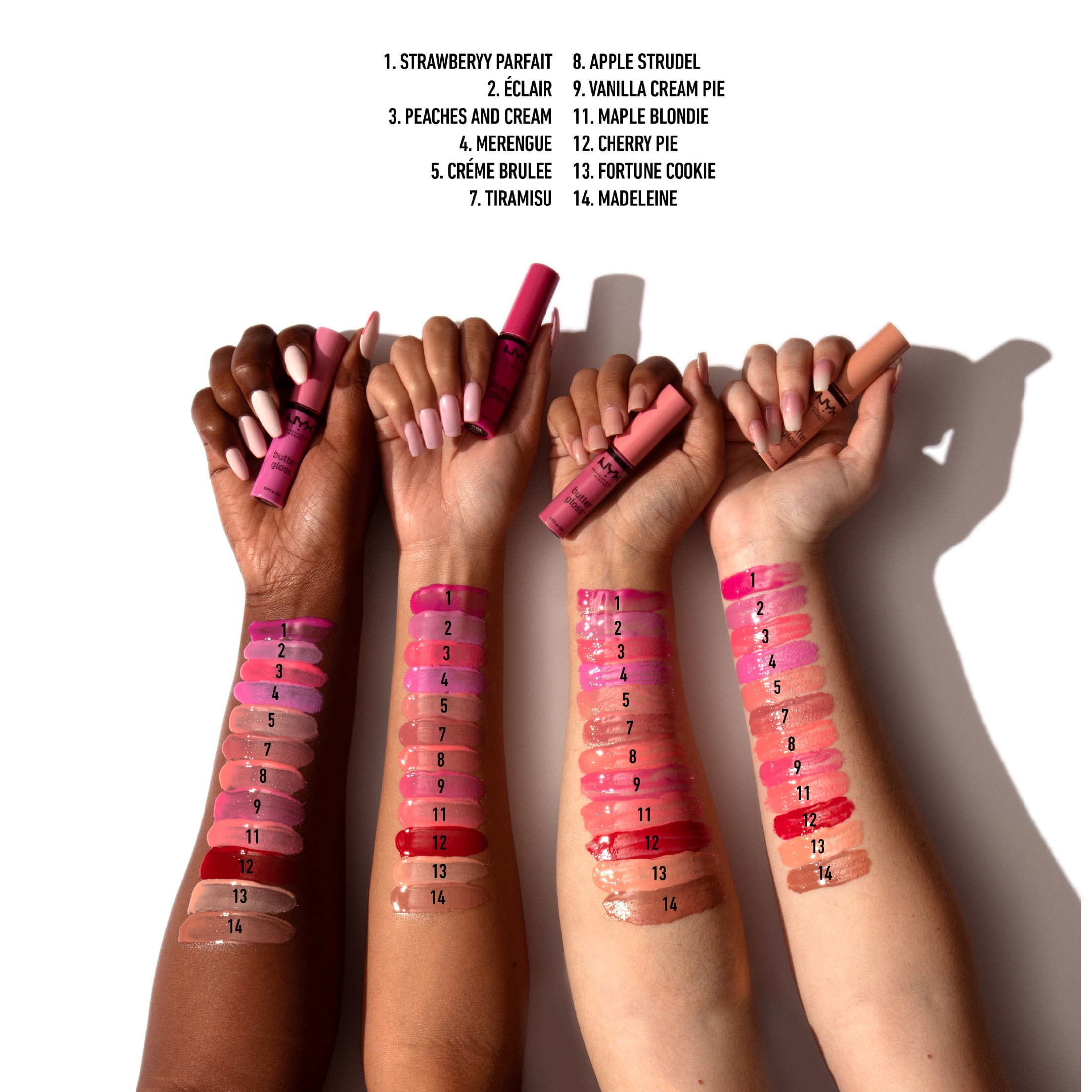 (2 pack) NYX Professional Makeup Butter Gloss, Non-Sticky Lip Gloss, Vanilla Cream Pie, 0.27 Oz