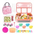 thumbnail image 1 of 27pcs 1300ml Loncheras, Fiambrera Bento Apta para Microondas, Caja de Almuerzo Sellada, (Rosa), 1 of 4