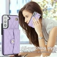 thumbnail image 5 of for Samsung Galaxy S22 Case, Wallet Phone PU Leather Case with Card Holder Crossbody Cover for Women Girls Strap Wristlet RFID Blocking Shockproof Protective Cover for Samsung S22, Violet, 5 of 9