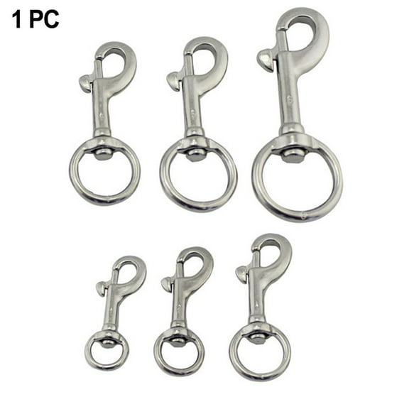 1Pc Scuba Diving Swivel Eye Bolt Snap Stainless Steel Spring Hook Pet Leash Hook Swivel Eye Bolt Snap Hook Clip Marine Boat 98Mm Fangkenuo