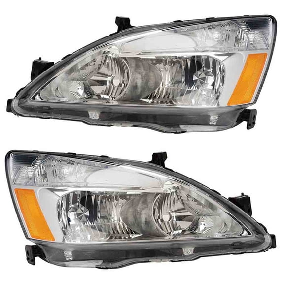 For Honda Accord 2003 2004 2005 2006 2007 Pair Headlights - BuyAutoParts