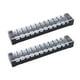 thumbnail image 1 of 2 uds tira de terminales de tornillo de doble fila bloques de terminales fijos de alta corriente con cubierta 600V 25A 12 posiciones (2512), 1 of 5