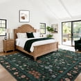 thumbnail image 7 of SORONO KATE 9'x12' Floral Area Rugs for Living Room, Machine Washable Oriental Vintage Distressed Non Slip Soft Indoor Area Carpet, Turquoise, 7 of 7