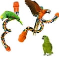 thumbnail image 5 of SPRING PARK 40/55/80cm Bird Spiral Cotton Rope Perches Parrots Chewing Bungee African Grey Cage Toys Swing Birdcage Accessories Parakeet Climbing Chew Toy, 5 of 7