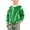 #A01-Green, variant on Kids Varsity Baseball Jacket Girls Boys Hooded Letterman Baseball Jacket Fleece Colorblock Bomber Jackets for Boys Casual Unisex School Uniform with Pocket