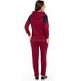 thumbnail image 7 of Notus Women Sweatsuits 2 Piece Set - Thick Fleece Lined Warm Long Sleeve Hoodies Sweatshirt Casual Sweatpants Tracksuit Lounge Set - Womens 2pcs Jogger Outfit Navy Maroon XXL, 7 of 7