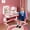 Pink #3, variant on YNCE Kids Study Table and Chair Set, Height Adjustable Children School Study Table Chair Set with Cartoon Pattern Storage Drawers Bookshelf Kids Desk Table (Pink #3)
