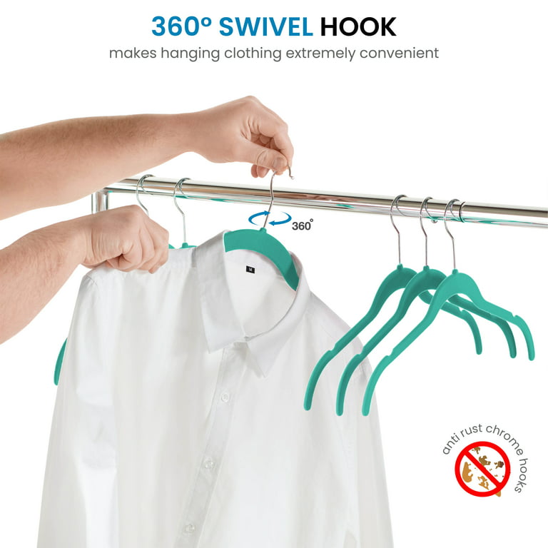Velvet Clothes Hangers,50-Pack No Shoulder Bumps Suit Hangers