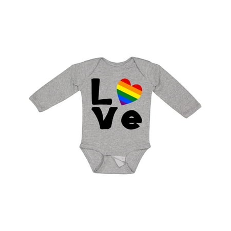 

Inktastic Gay Love Black Boys or Girls Long Sleeve Baby Bodysuit