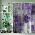 thumbnail image 3 of Shower Curtain, Abstract Purple Grey Smear Graffiti Waterproof Shower Curtain Set with Hooks for Bathroom Showers,Stalls and Bathtubs,60x72In Oil Painting Art, 3 of 9